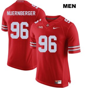 Men's NCAA Ohio State Buckeyes Sean Nuernberger #96 College Stitched Authentic Nike Red Football Jersey HX20Q25PV